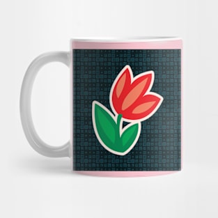 Red flower Mug